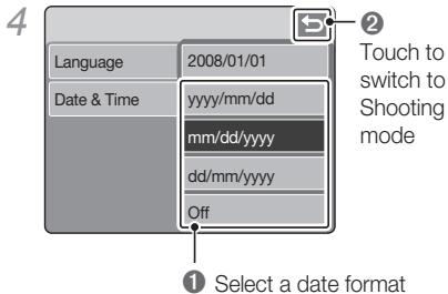 SAMSUNG VLUU NV100HD - Select a language and set the date and time - 7