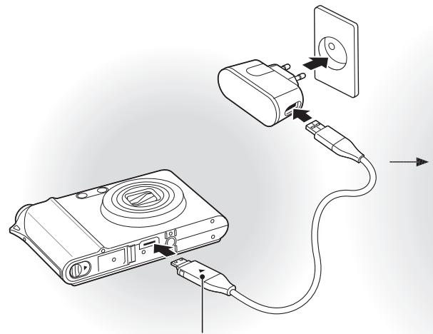 SAMSUNG VLUU NV100HD - Charge the battery and turn on your camera - 2
