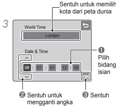 SAMSUNG VLUU NV100HD - Atur tanggal dan waktu - 3