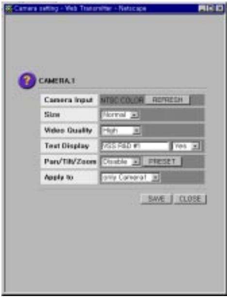 SAMSUNG SNS-110P - Camera Set-up - 1