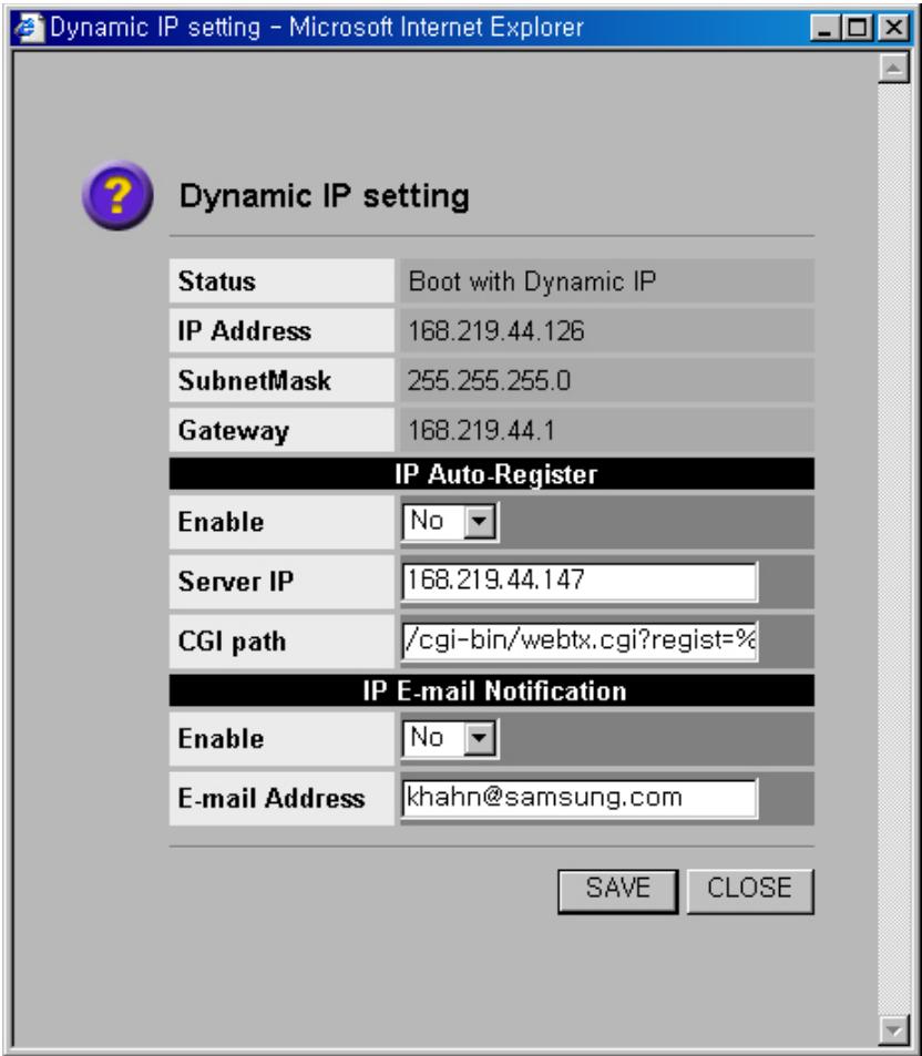 SAMSUNG SNS-110P - Setting with the Web Browser - 1