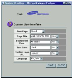 SAMSUNG SNS-110P - Set-up Interfaccia Utente Cliente - 1
