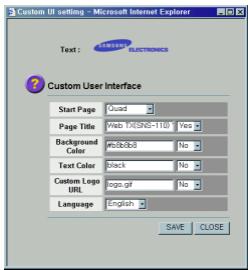 SAMSUNG SNS-110P - Aufstellung der Kunde Benutzer Schnittstelle - 1