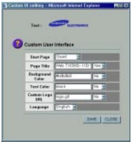 SAMSUNG SNS-110P - Custom User Interface Setup - 1