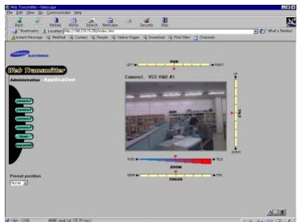 SAMSUNG SNS-110P - Sola Pantalla con Controlador PAN/TILT/ZOOM - 1