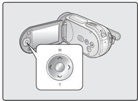 SAMSUNG VP-MX20 - UTILISATION DES TOUCHES DE DIRECTION - 1