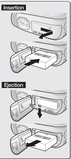 SAMSUNG VP-MX20 - Ejection du bloc batterie - 1