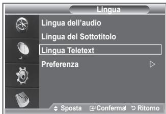 SAMSUNG LE46N86BD - Sezione della lingua preferita (sottotitoli, audio o teletext) - 3