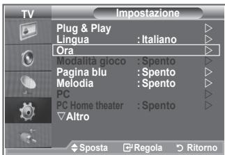 SAMSUNG LE46N86BD - Impostazione e visualizzazione dell'ora corrente - 1