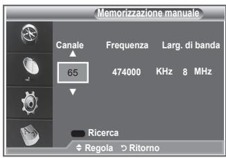 SAMSUNG LE46N86BD - Aggiornamento manuale dell'elenco dei canali - 1
