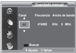 SAMSUNG LE46N86BD - Actualización manual de la lista de canales - 1
