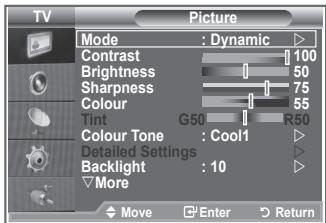 SAMSUNG LE46N86BD - Changing the Picture Standard - 1