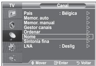 SAMSUNG LE46N86BD - Os canais recebem automaticamente nomes quando as respectivas informações são transmitidas. Pode alterar estes nomes e atribuir outros. - 1