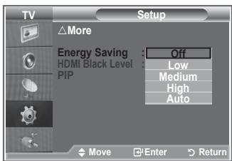 SAMSUNG LE46N86BD - Uporaba funkcije Energy Saving (Varčevanje z energijo) - 2