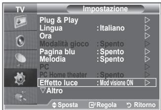 SAMSUNG LE46N86BD - Impostazione di Effetto luce (LE40N8 LE46N8) - 1