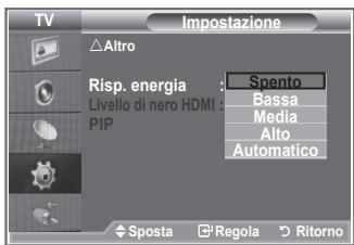 SAMSUNG LE46N86BD - Utilizzo della funzione Risp. energia - 2