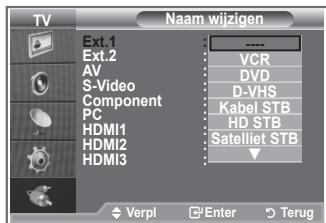 SAMSUNG LE46N86BD - Geef het apparaat aangesloten op de ingangen een naam om de selectie van ingangsbron makkelijker te maken. - 2