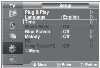SAMSUNG LE46N86BD - Setting and Displaying the Current Time - 1