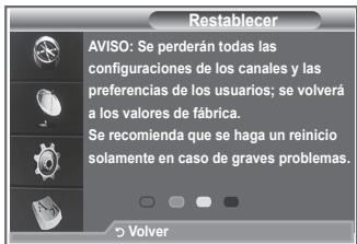 SAMSUNG LE46N86BD - Pude restablecer los valores almacenados de acuerdo con la configuración predeterminada de fábrica. - 2