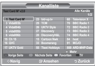 SAMSUNG LE46N86BD - Auswählen der Kanalliste - 1