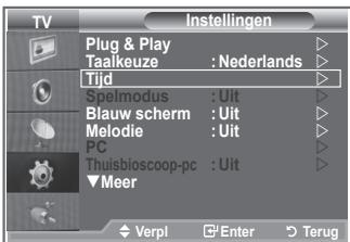 SAMSUNG LE46N86BD - De huidige tijd instellen en weergeven - 1