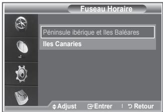 SAMSUNG LE46N86BD - Sélection du fuseau horaire où vous vous trouvez. - 2