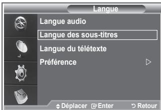 SAMSUNG LE46N86BD - Affiche les informations relatives à la langue pour le flot d'entrée. - 2