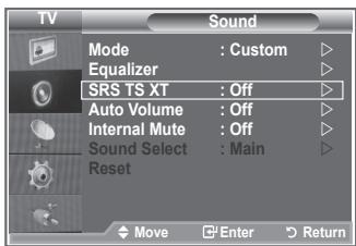 SAMSUNG LE46N86BD - Setting the TruSurround XT (SRS TS XT) - 2