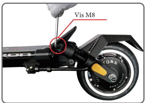 MINIMOTOR DUALTRON MINI 17,5A - Remplacement suspension avant et arrêté - 1