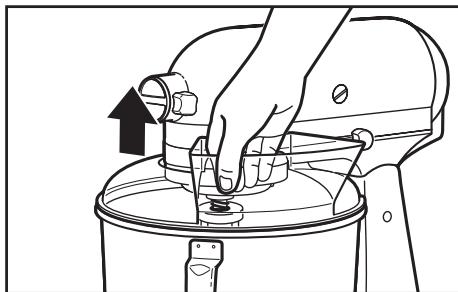 KITCHENAID KSM150PSEPM - Positionner/retirer le couvercle verseur/protecteur* - 4
