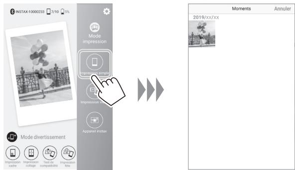 FUJIFILM NC - Lorsque l'imprimante et votre smartphone sont déjà connectés - 3