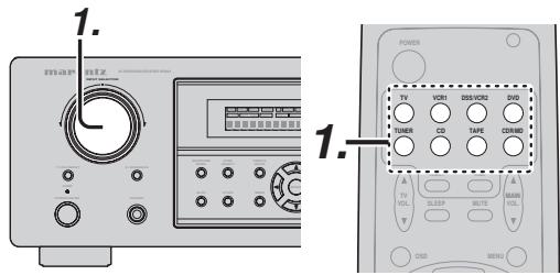 MARANTZ SR3001 - Pour enregistrer un signal de source d'entrée que vous regardez ou écoutez actuellement - 1