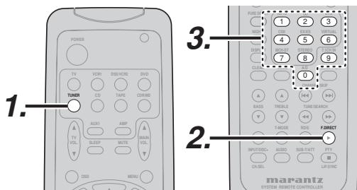 MARANTZ SR3001 - APPEL DIRECT D'une frequency - 1