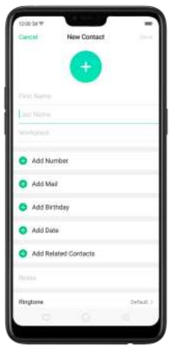 OPPO Find X - 6,1. Ajouter un contact - 2