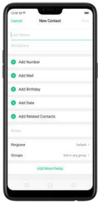 OPPO Find X - 6,1. Ajouter un contact - 3
