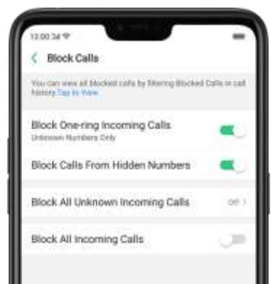 OPPO Find X - 5,2. Bloquer les appels - 1