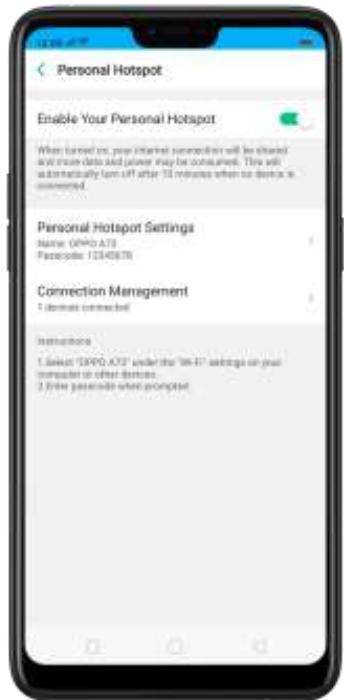 OPPO Find X - Utiliser la fonction modem de votre téléphone - 3