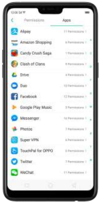OPPO Find X - 11,3. Permissions d'application - 3