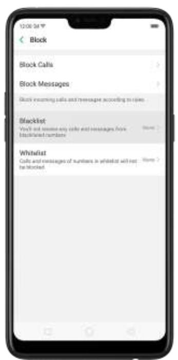 OPPO Find X - 5,2. Bloquer les appels - 4