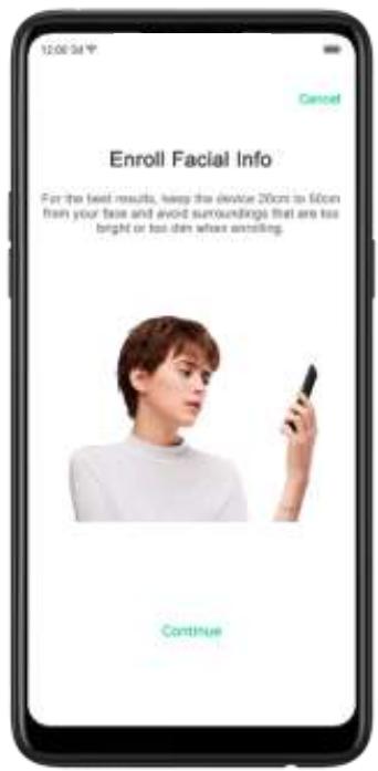 OPPO Find X - Enregistrer la reconnaissance faciale - 1