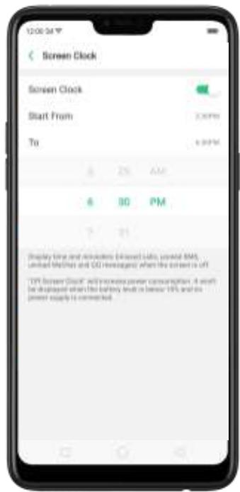 OPPO Find X - Pour activer l'horloge d'écran : - 1