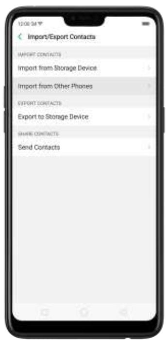 OPPO Find X - 6,3. Importer et exporter les contacts - 1