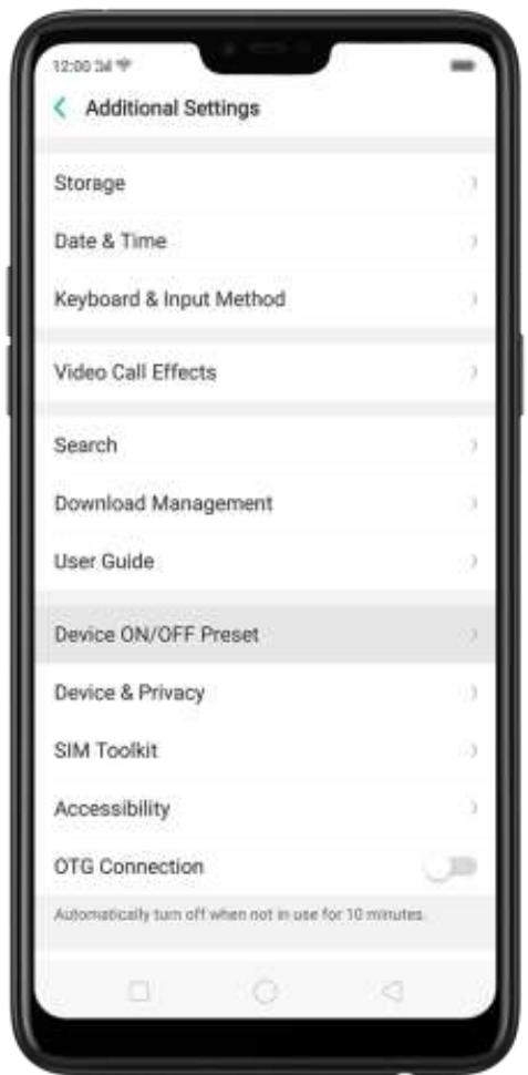 OPPO Find X - Préréglage de l'heure on/off de l'appareil - 1