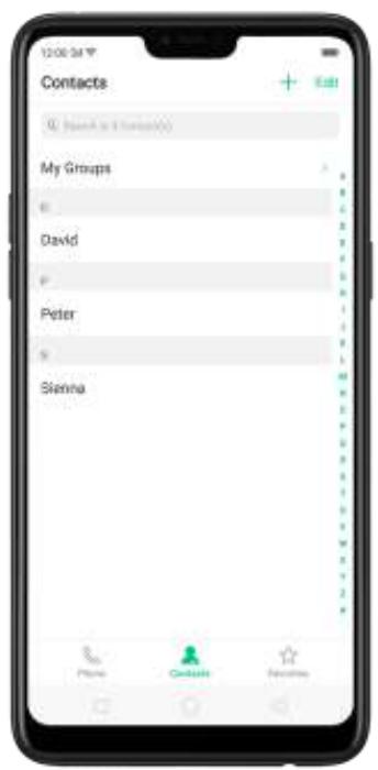 OPPO Find X - 6,1. Ajouter un contact - 1