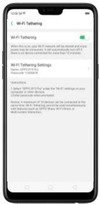 OPPO Find X - Utiliser la fonction modem de votre téléphone - 4