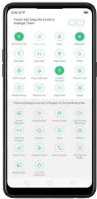 OPPO Find X - Centre de contrôle, notification et barred'état - 1