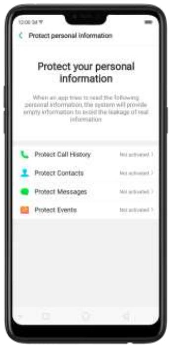 OPPO Find X - Protégier les informations personnelles - 2