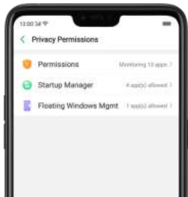 OPPO Find X - 7,3. Autorisation de confidentialité - 1