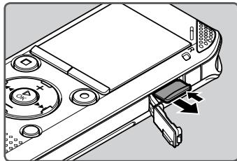OLYMPUS WS 811 - Ejection de la carte microsd - 1
