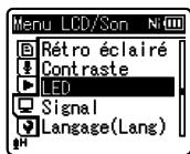 OLYMPUS WS 811 - Lorsque l'enregistreur est en mode d'arrêt, appuyez sur la touche MENU. - 4